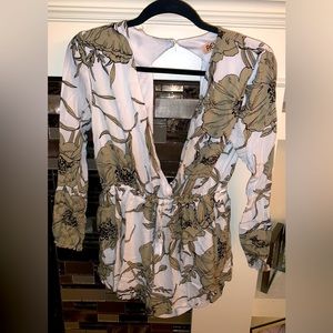 Long sleeve, short romper.